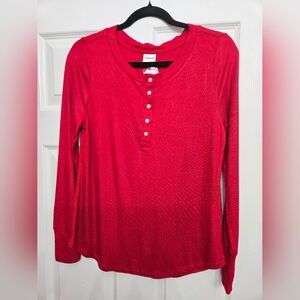 Soma Women's Vibrant Red Long Sleeve Sleeping Tee